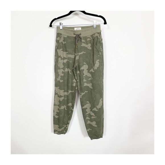 prAna Jogger Womens Cozy Up Ankle Pants Green Camo Pull On Drawstring Ladies XS - Picture 2 of 9